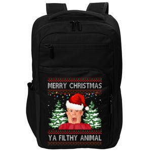 Merry Christmas Ya Filthy Animal Funny Ugly Christmas Impact Tech Backpack