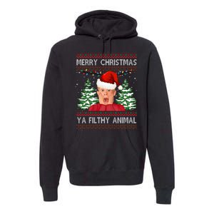 Merry Christmas Ya Filthy Animal Funny Ugly Christmas Premium Hoodie