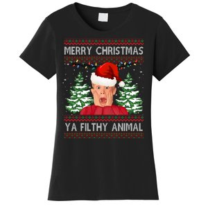 Merry Christmas Ya Filthy Animal Funny Ugly Christmas Women's T-Shirt