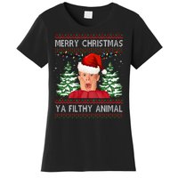 Merry Christmas Ya Filthy Animal Funny Ugly Christmas Women's T-Shirt