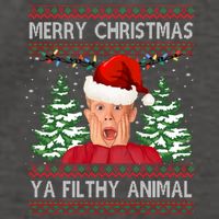 Merry Christmas Ya Filthy Animal Funny Ugly Christmas Vector Backpack