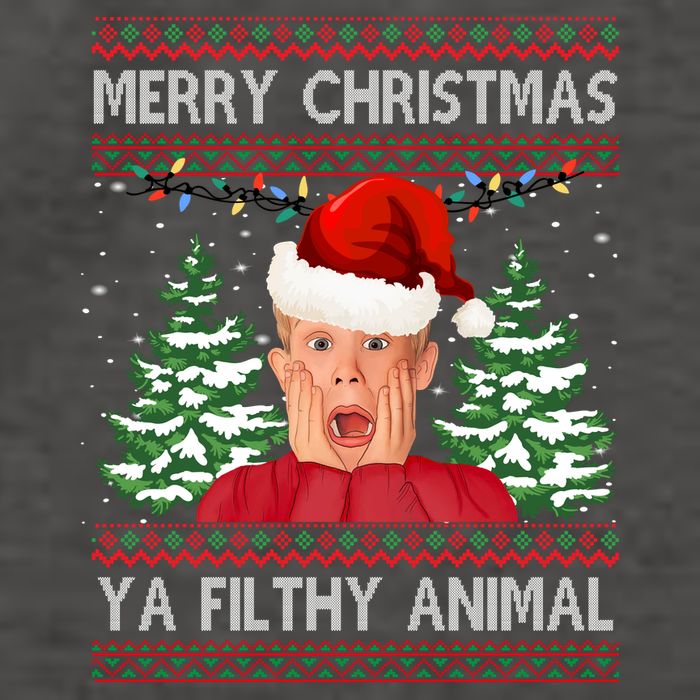 Merry Christmas Ya Filthy Animal Funny Ugly Christmas Vector Backpack
