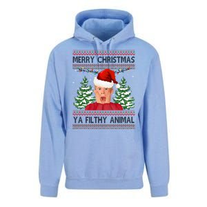 Merry Christmas Ya Filthy Animal Funny Ugly Christmas Unisex Surf Hoodie