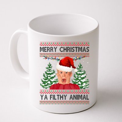 Merry Christmas Ya Filthy Animal Funny Ugly Christmas Coffee Mug