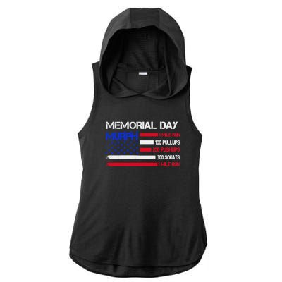 Memorial Day 1 Mile Run Murph Ladies PosiCharge Tri-Blend Wicking Draft Hoodie Tank