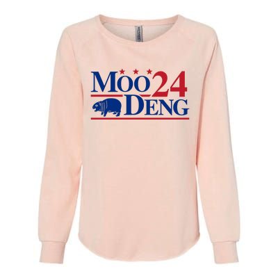 Moo Deng 2024 Womens California Wash Sweatshirt