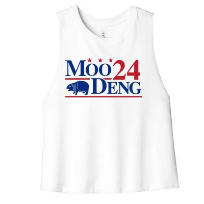 Moo Deng 2024 Women's Racerback Cropped Tank