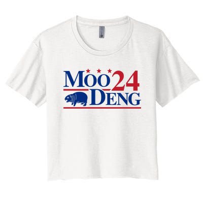 Moo Deng 2024 Women's Crop Top Tee