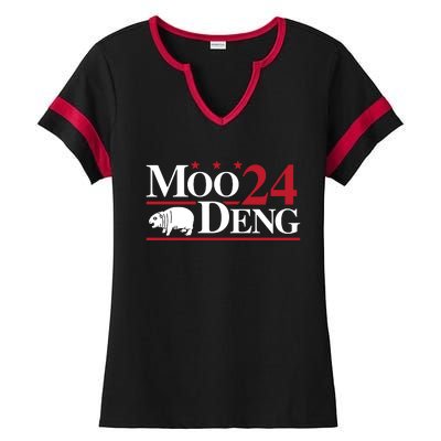 Moo Deng 2024 Ladies Halftime Notch Neck Tee