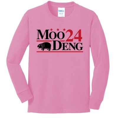 Moo Deng 2024 Kids Long Sleeve Shirt