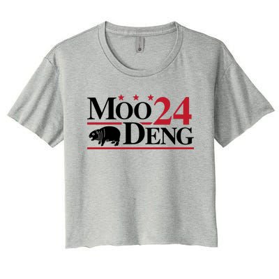 Moo Deng 2024 Women's Crop Top Tee