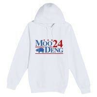 Moo Deng 2024 Moo Deng Moo Deng Cute Baby Hippo Premium Pullover Hoodie