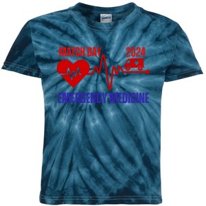 Match Day 2024 Emergency Medicine Resident Residency Kids Tie-Dye T-Shirt