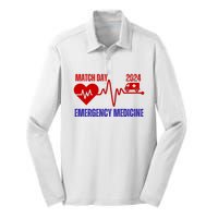 Match Day 2024 Emergency Medicine Resident Residency Silk Touch Performance Long Sleeve Polo