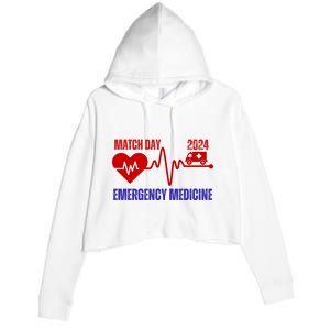 Match Day 2024 Emergency Medicine Resident Residency Crop Fleece Hoodie