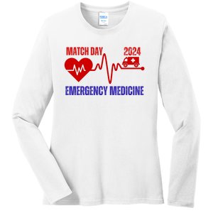 Match Day 2024 Emergency Medicine Resident Residency Ladies Long Sleeve Shirt