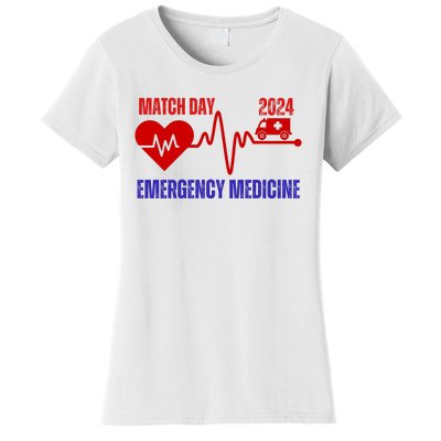 Match Day 2024 Emergency Medicine Resident Residency Women's T-Shirt