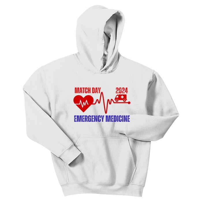 Match Day 2024 Emergency Medicine Resident Residency Kids Hoodie