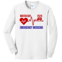 Match Day 2024 Emergency Medicine Resident Residency Kids Long Sleeve Shirt