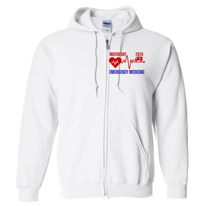 Match Day 2024 Emergency Medicine Resident Residency Full Zip Hoodie