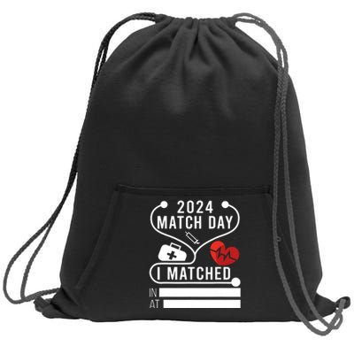 Match Day 2024 Medical School Residency Medicine Physicians Sweatshirt Cinch Pack Bag