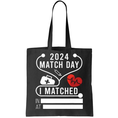 Match Day 2024 Medical School Residency Medicine Physicians Tote Bag