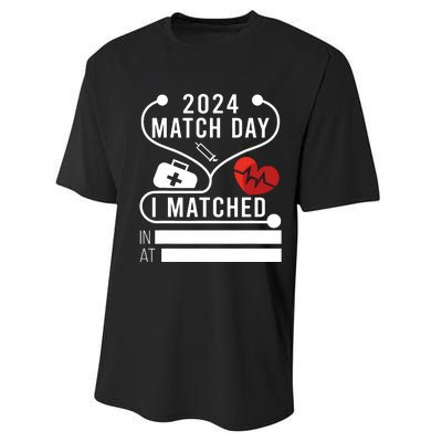 Match Day 2024 Medical School Residency Medicine Physicians Performance Sprint T-Shirt