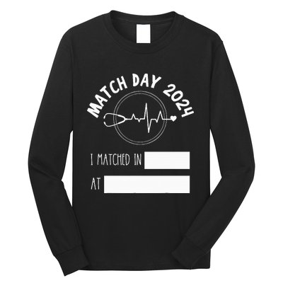 Match Day 2024 Future Doctor Physician Residency Fill In Long Sleeve Shirt