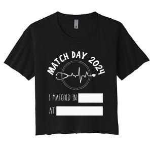 Match Day 2024 Future Doctor Physician Residency Fill In Women's Crop Top Tee