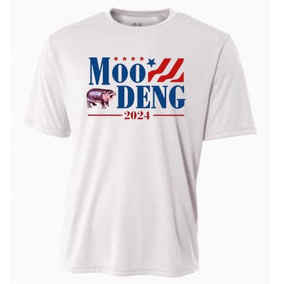 Moo Deng 2024 Moo Deng Moo Deng Cute Baby Hippo Cooling Performance Crew T-Shirt