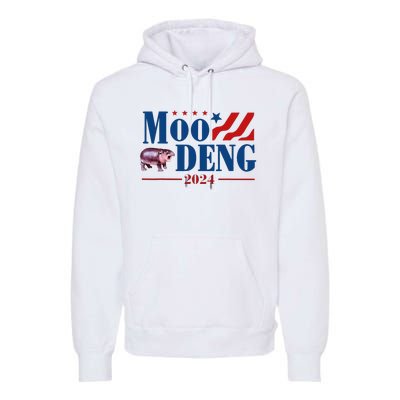 Moo Deng 2024 Moo Deng Moo Deng Cute Baby Hippo Premium Hoodie