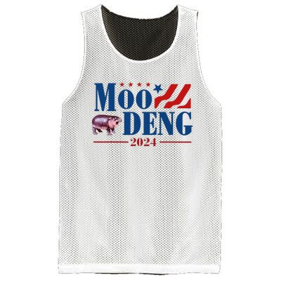 Moo Deng 2024 Moo Deng Moo Deng Cute Baby Hippo Mesh Reversible Basketball Jersey Tank