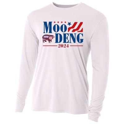 Moo Deng 2024 Moo Deng Moo Deng Cute Baby Hippo Cooling Performance Long Sleeve Crew