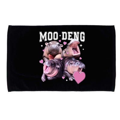 Moo Deng 2024 Cute Retro Heart Moo Deng 2024 Microfiber Hand Towel