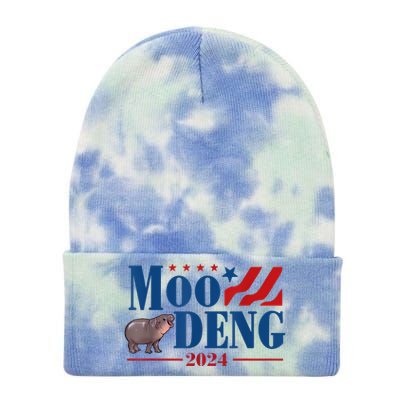 Moo Deng 2024 Moo Deng Moo Deng Cute Baby Hippo Tie Dye 12in Knit Beanie