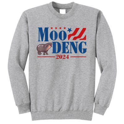 Moo Deng 2024 Moo Deng Moo Deng Cute Baby Hippo Tall Sweatshirt