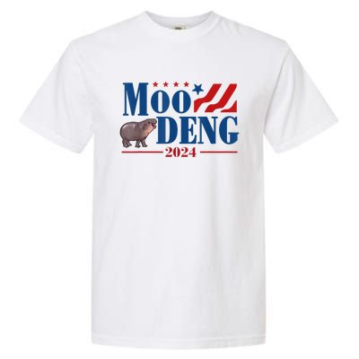 Moo Deng 2024 Moo Deng Moo Deng Cute Baby Hippo Garment-Dyed Heavyweight T-Shirt