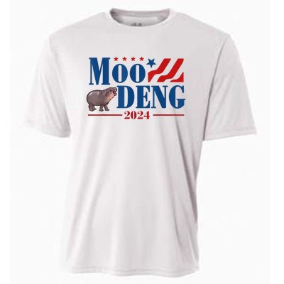 Moo Deng 2024 Moo Deng Moo Deng Cute Baby Hippo Cooling Performance Crew T-Shirt