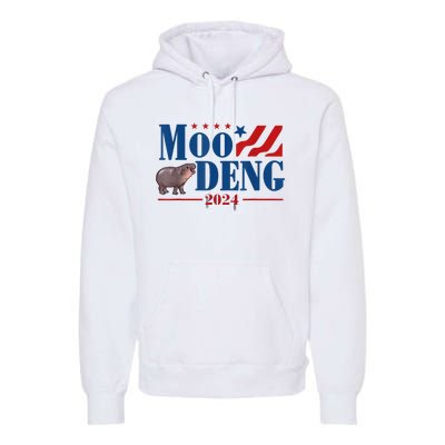 Moo Deng 2024 Moo Deng Moo Deng Cute Baby Hippo Premium Hoodie