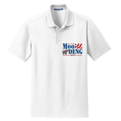 Moo Deng 2024 Moo Deng Moo Deng Cute Baby Hippo Dry Zone Grid Polo