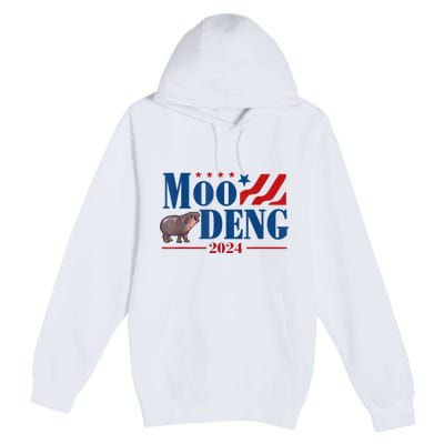 Moo Deng 2024 Moo Deng Moo Deng Cute Baby Hippo Premium Pullover Hoodie