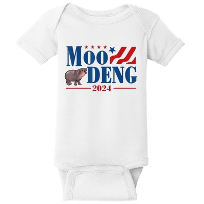 Moo Deng 2024 Moo Deng Moo Deng Cute Baby Hippo Baby Bodysuit