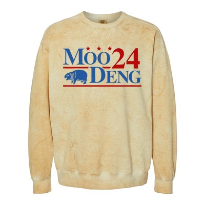 Moo Deng 2024 Moo Deng Moo Deng Cute Baby Hippo Colorblast Crewneck Sweatshirt