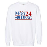 Moo Deng 2024 Moo Deng Moo Deng Cute Baby Hippo Garment-Dyed Sweatshirt