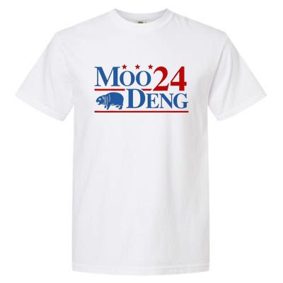 Moo Deng 2024 Moo Deng Moo Deng Cute Baby Hippo Garment-Dyed Heavyweight T-Shirt