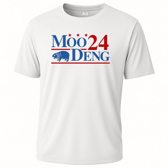 Moo Deng 2024 Moo Deng Moo Deng Cute Baby Hippo Cooling Performance Crew T-Shirt