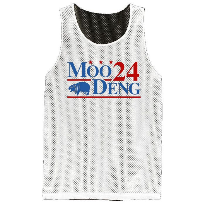 Moo Deng 2024 Moo Deng Moo Deng Cute Baby Hippo Mesh Reversible Basketball Jersey Tank