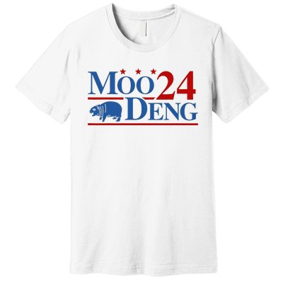 Moo Deng 2024 Moo Deng Moo Deng Cute Baby Hippo Premium T-Shirt