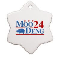 Moo Deng 2024 Cute Hippo Moo Deng Zoo For Animal Lovers Ceramic Star Ornament