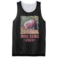 Moo Deng 2024 Moo Deng Moo Deng Cute Baby Hippo Mesh Reversible Basketball Jersey Tank